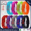 Mann-Frauen-neue Art- und Weisesilikon-rote LED-Sport-Armband-Noten-Digital-Armbanduhr (DC-1102)